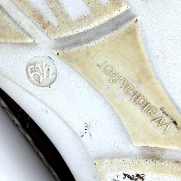 Waldläufer Taupe Leather Sneakers Comfort Wide Fit Sz. 6.5 - Picture 10 of 11